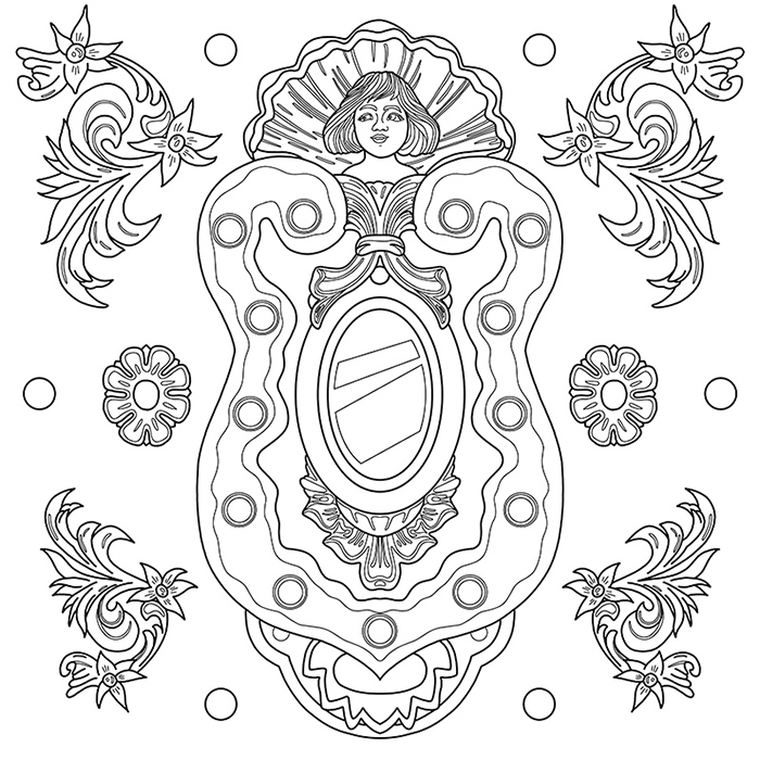 CAROUSEL, a Coloring Jones coloring book for adults